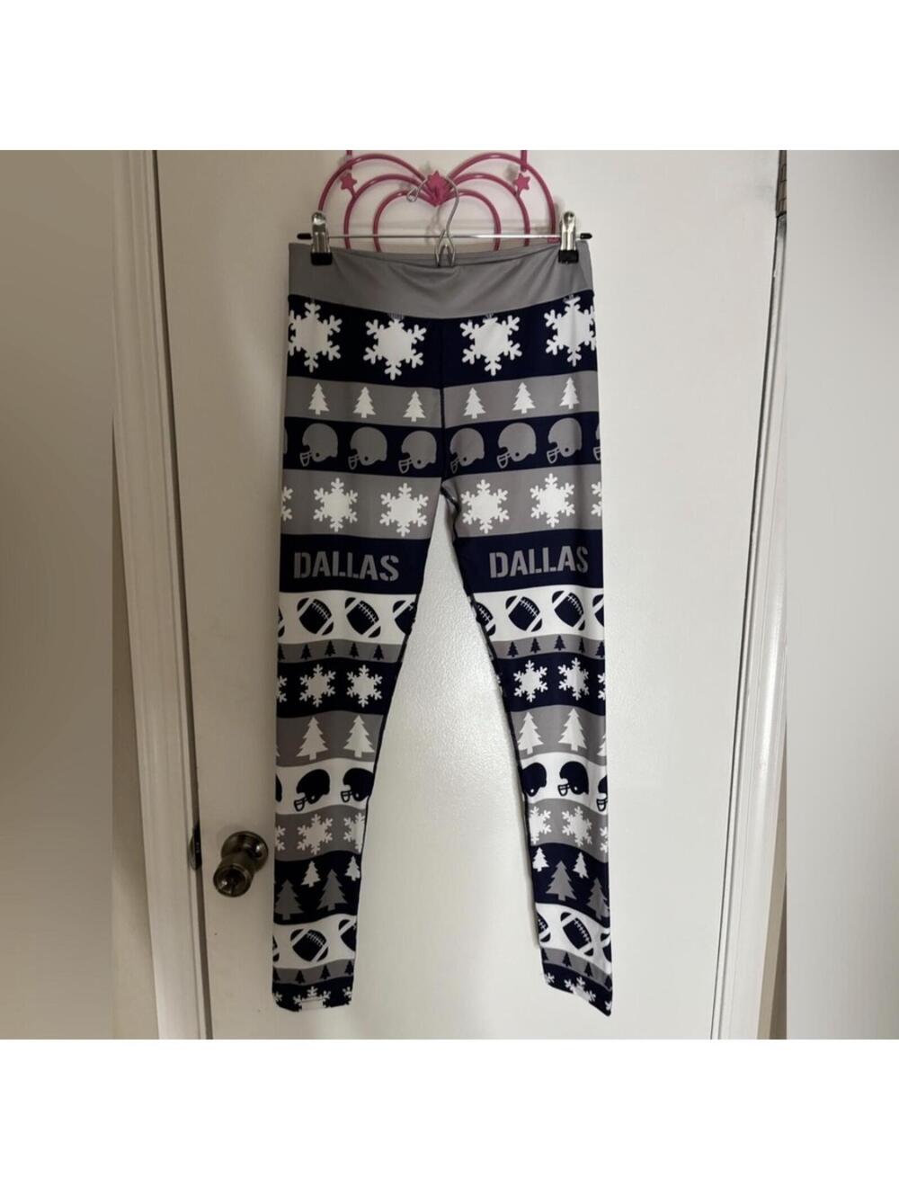 (XLUSION) Dallas Christmas Leggings - Gray and Blue